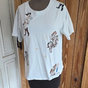 Cowgirl Graphic White Tee